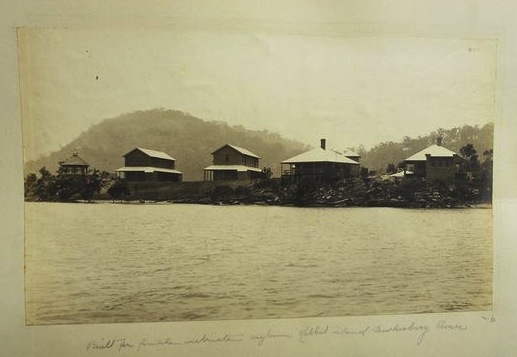 Rabbit Island Asylum for Female Inebriates, Hawkesbury River c1904. Photograph by King & Kerry SLNSW